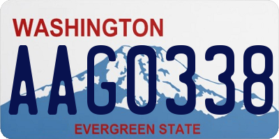 WA license plate AAG0338