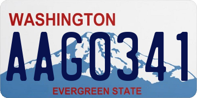 WA license plate AAG0341