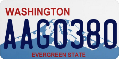 WA license plate AAG0380