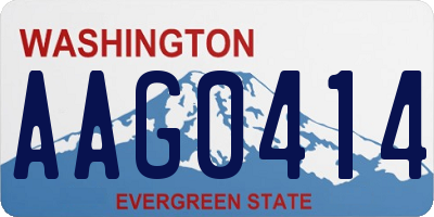 WA license plate AAG0414