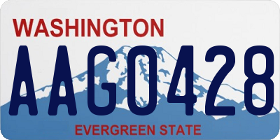 WA license plate AAG0428