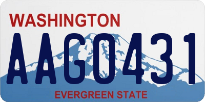 WA license plate AAG0431