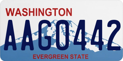 WA license plate AAG0442