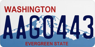 WA license plate AAG0443
