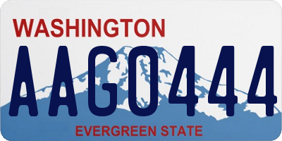 WA license plate AAG0444
