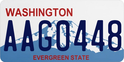 WA license plate AAG0448