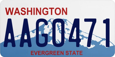 WA license plate AAG0471