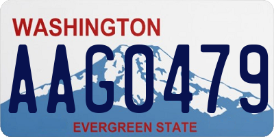 WA license plate AAG0479