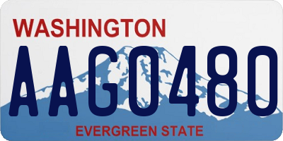 WA license plate AAG0480