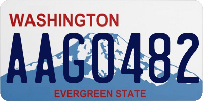 WA license plate AAG0482