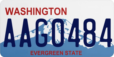 WA license plate AAG0484