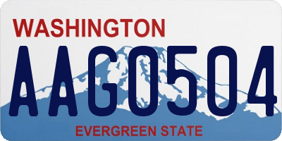 WA license plate AAG0504