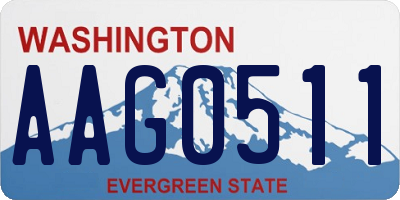 WA license plate AAG0511