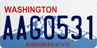WA license plate AAG0531
