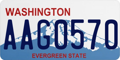 WA license plate AAG0570