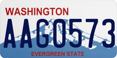 WA license plate AAG0573