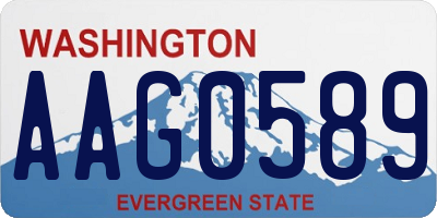 WA license plate AAG0589
