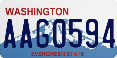 WA license plate AAG0594