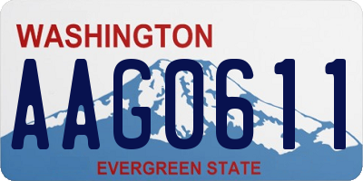 WA license plate AAG0611