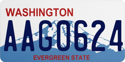 WA license plate AAG0624