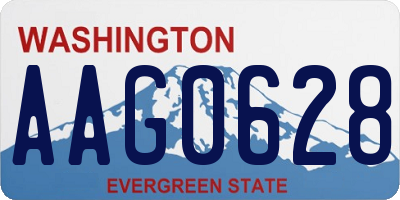 WA license plate AAG0628