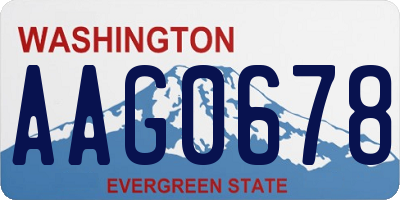 WA license plate AAG0678