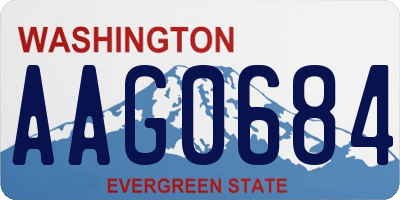 WA license plate AAG0684