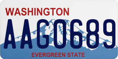 WA license plate AAG0689