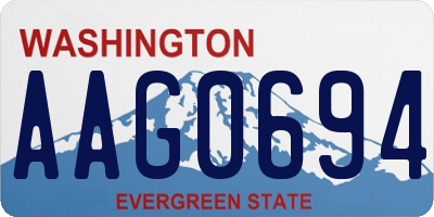WA license plate AAG0694