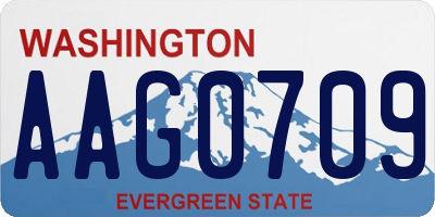 WA license plate AAG0709