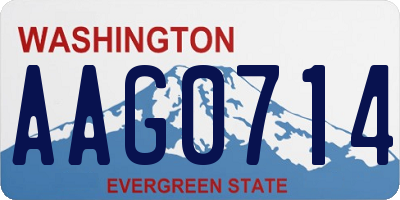 WA license plate AAG0714