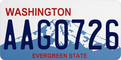 WA license plate AAG0726
