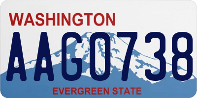 WA license plate AAG0738