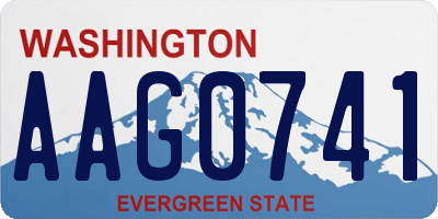 WA license plate AAG0741