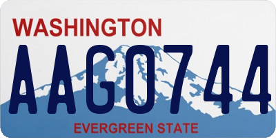 WA license plate AAG0744