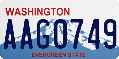 WA license plate AAG0749