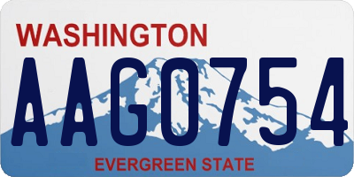 WA license plate AAG0754