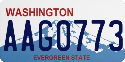 WA license plate AAG0773