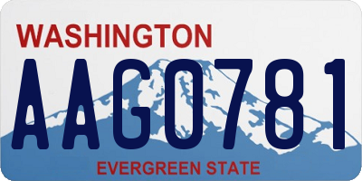 WA license plate AAG0781