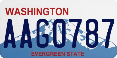 WA license plate AAG0787