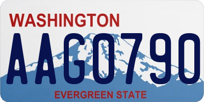 WA license plate AAG0790