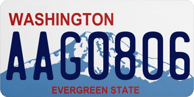 WA license plate AAG0806