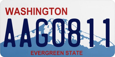 WA license plate AAG0811