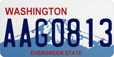WA license plate AAG0813