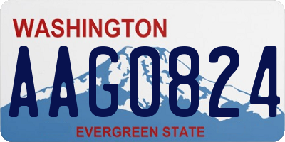 WA license plate AAG0824