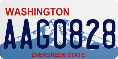 WA license plate AAG0828