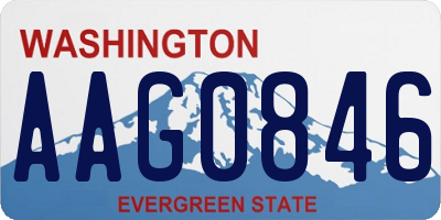 WA license plate AAG0846