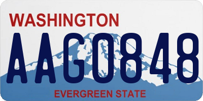 WA license plate AAG0848