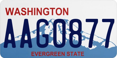 WA license plate AAG0877