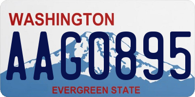 WA license plate AAG0895